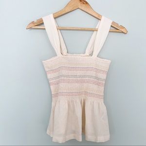 Madewell Texture & Thread Rainbow Smocked Peplum